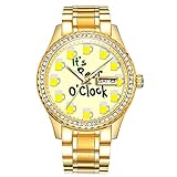 Diamantvergoldete Uhr Luminous Luxury Waterproof Einzigartige Gold-Armbanduhr 222.00 Uhr Bier O ' Clock