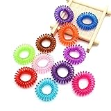 CUTE EN SU CABELLO Y EN SU PULSERA: Las bobinas para el cabello son esenciales para la vida diaria y vienen en una variedad de hermosos colores. Ya sea que estés buscando unir el color de tu cabello, o agregar un toque de color divertido a tu nudo superior, tiene las bobinas para ti. Las bobinas se estiran para usarse cómodamente como brazalete cuando no están en uso, por lo que están listas para la tarea en cualquier momento.
