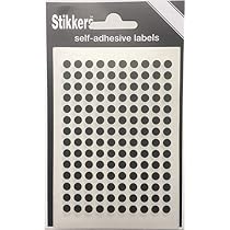 Less 5 Stickers Round Small Circle Stickers 980 White 5mm Self-Adhesive Sticky Dots - Easy ...
