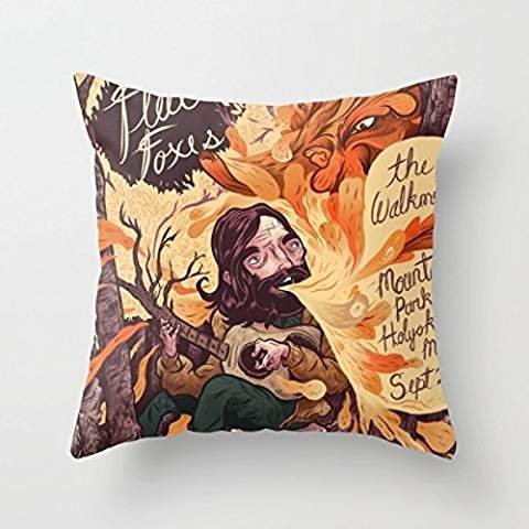 Nostalgiaz Fleet Foxes Poster fashion design Pillow Cover, 18 x 18 inches