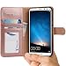 Produktbild Mate 10 Lite Hülle, Tasche für Huawei Mate 10 Lite Brieftasche Ledertasche mit Ständer. Fächern für Karten Bargeld, Klapphülle Mate 10 Lite Schutzhülle - Roségold