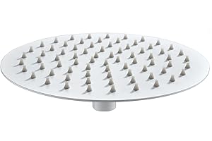 MICE COLLECTION IMEX - Rociador de ducha redondo - alcachofa ducha extraplano de acero inoxidable Ø 30 cm, Blanco Mate - RDN003/BL