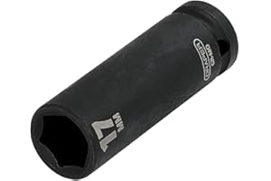 Draper Expert HI-TORQ 1/2" 17mm Deep Impact Socket | 6 Point Hex Socket | Chrome Vanadium Steel Wrench Accessory | 12743