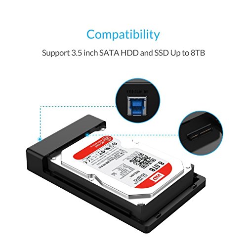 ORICO USB 3.0 externe Festplatte Gehäuse Caddy für 8,9 cm SATA III HDD – UASP für SATA 6 Gbit/s - 4