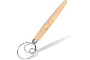 DS. DISTINCTIVE STYLE Danish Dough Whisk 13 Inch 304 Stainless Steel Sourdough Bread Whisking Tool for Baking