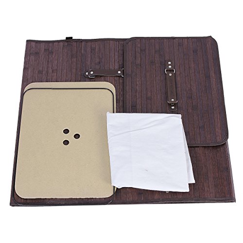 Songmics 72 L Faltbar Bambus Wäschekorb Wäschesammler mit Deckel und Griffen Eckig LCB101 - 8