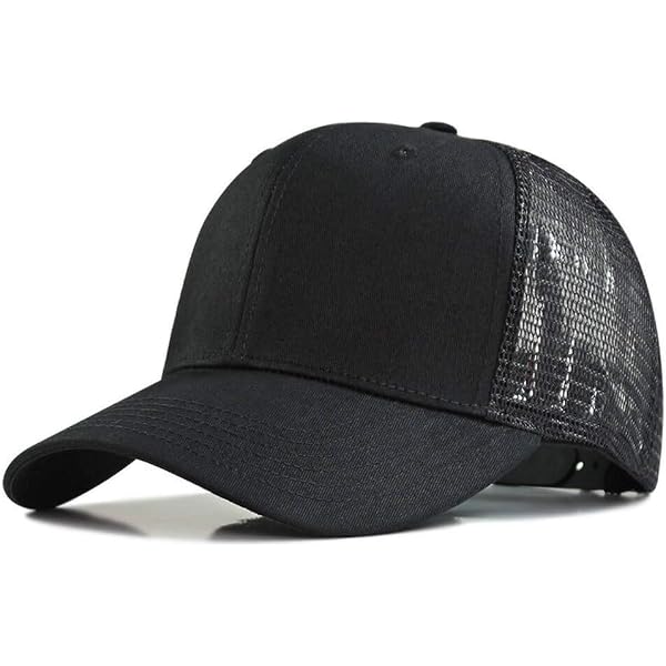 XXL 62-65cm Trucker Mesh Hat 5-Panel Baseball Cap Plain Oversize Hat Big Head (Grigio