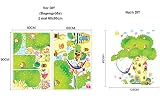 HALLOBO® XXXL Wandtattoo Wald Tier Zoo Baum Haus Waldtier Wandaufkleber Eichhörnchen Affe Affen Wandsticker Kinderzimmer Kinder baby - 3