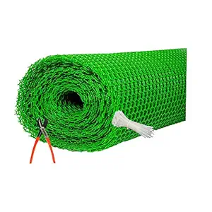 SAI PRASEEDA PVC Nylon Garden Fencing Net/Mesh (3.3feet/20feet) UV Stabilized Heavy 800GSM Anti Bird Net Green Color 6 Months Guarantee with Free 1 Cutter,50 PVC Tags Model NO:1