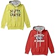 NammaBaby Baby Boy's Fleece & Cotton Hooded Sweatshirt (Pack of 2)