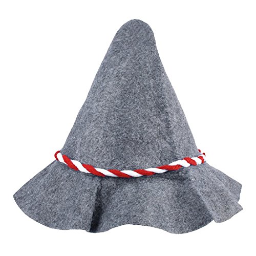 S/O Seppelhut Rot/Weiße Kordel Filzhut Trachtenhut Seppel Hut Bier - 2