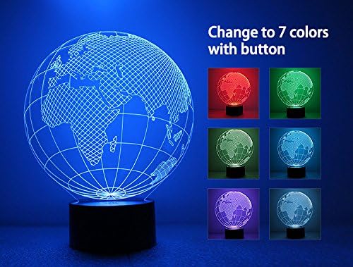 Globe 3D USB Colour changing Illusion Mood Lamp 8.8cm x 16.5cm x 19cm