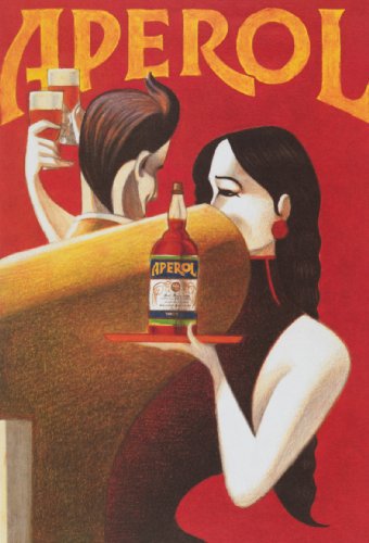 World of Art Vintage Beers, Vini e alcolici Aperol 250 gsm Lucido Arte della Riproduzione A3 Poster