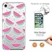 Produktbild c00331 - Cool Fun Cute Watermelon Love Food Fruit Summer Doodle Kawaii Art Trend Blogger Pink Red Green Design iphone 7 4.7" Fashion Trend Leichtgewicht Hülle Ultra Slim 0.3MM Kunststoff Kanten und Rückseite Protection Hülle - Clear