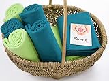 divata Moltontücher 2er Set Frühling, 70×80 cm – 100% Baumwolle, Schadstoffgeprüft, Oeko-Tex zertifiziert – farbig, bunt – Flanelltücher – Baby Spucktücher – Flanellwindeln - 3