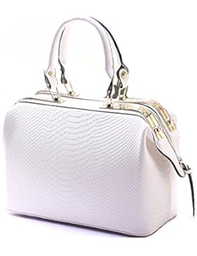 DELEY Damen Croco Vintage Tote Handtasche Office Schultertasche Crossbody Doktor Tasche