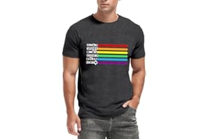 Qskall Gay Pride T Shirt Rainbow Shirt for Mens LGBPQ I Choose to Be Me Top