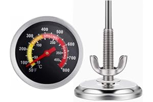 YOTOM 2 Pack BBQ Grill Thermometer, 2 3/8 inch Charcoal Smoker Barbecue Grill Temperature Gauge BBQ Temp Gauge