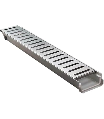 Bielbet Kit Gouttière Drainage 5 M Acier Galvanisé A15 – Hauteur 55 Mm + Raccord DN75/DN110