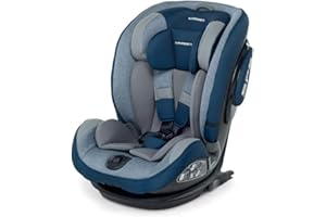 Foppapedretti Seggiolino Auto IsoPlus, Gruppo 1/2/3 (9-36 Kg), per bambini da 9 mesi a 12 anni, Fissaggio Dualfix (Isofix e non), conforme ECE R44, Sistema Protezione Impatto Laterale, Sky