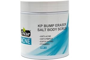 Chear Acne KP Bump Eraser Exfoliating Salt Body Scrub – Exfoliator for Bumps + Chicken Strawberry Skin from Keratosis Pilaris, with Salicylic Acid & Niacinamide 300g