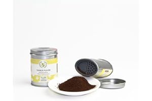 VANILLE SHOP HAMBURGISCHES GENUSSKONTOR Natur Vanillepulver 20g / gemahlene Vanille Schoten / vom Vanille Shop / ideal zum Backen und würzen