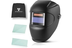STAHLWERK Automatik-Schweißhelm Rookie – Robuster Schweißerhelm, Schweißschild, Schweißmaske mit Verdunkelungsfilter zur automatischen Abdunkelung DIN 3 bis DIN 11, optische Klasse 1/1/1/2