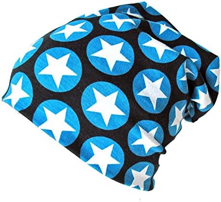 Chicken Organic Long – Beanie Reversible Wool Beanie – With Cool Star Blue/Black for Boys and Girls, 20141214 -  Black - Medium