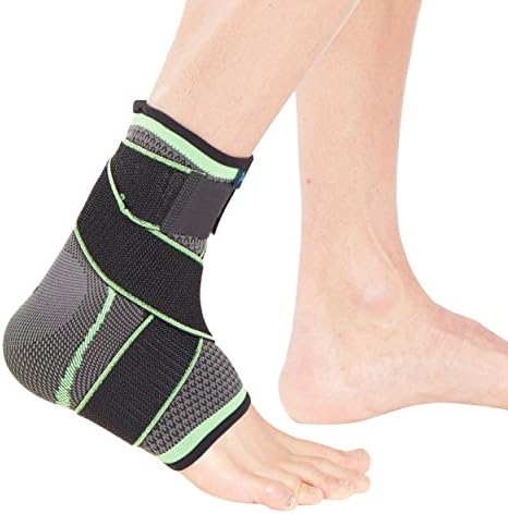 Actesso Sports Ankle Sleeve with Strap - the Ultimate Support for Sprains and Sports Injury (Small)