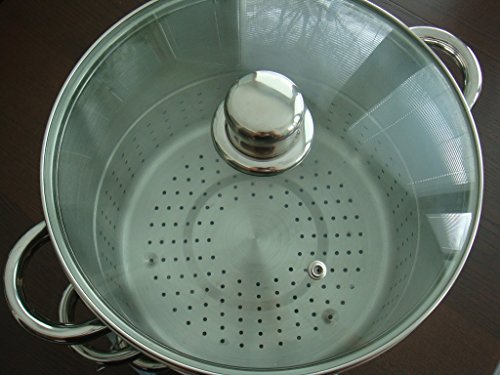 PROFI INDUKTION DAMPFENTSAFTER Ø22,5 ENTSAFTER 33 cm !! EDELSTAHL SAFTPRESSE DAMPFGARER KOCHTOPF 5SN - 4