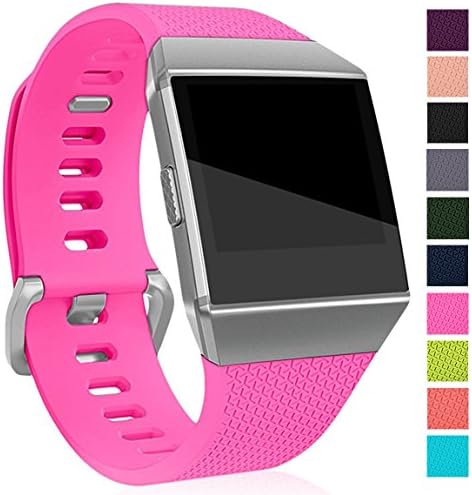 Fitbit Ionic Strap, Josmile Soft Silicone Breathable Classic Fitness Sport Straps Replacement Band for Fitbit Ionic - Rose