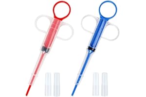 LIUJZZJ 2 Pièces Lance Pilule Chat Distributeur de Pillules pour Chat Avec Pointe Souple de Sécurité Réutilisable Plastique Seringue Animaux pour Chats Chiens