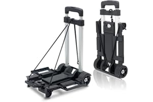 Y-NUT Diable Pliable en Aluminium de 25 kg - Très résistant - Multifonctionnel - Portable - pour Bagages, Voyages, déménagement Automatique, Bureau, Chariot Pliable