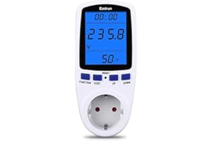 Eastron EU Power Meter Plug Energy Monitor Watt Meter Retroilluminazione Display LCD Elettricità Uso Monitor Analizzatore di Consumo Amplificatori di tensione Potenza Potenza KWH Presa Misuratore di