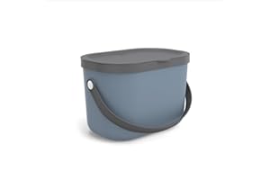 ‎ROTHO Rotho Albula Biomülleimer mit Deckel 3.2l für die Küche, 1054606161WS