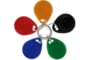 LIBO SMART HOME LIBO 125KHz Smart ID Key Tag Card RFID Access Control Key Card Proximity EM4100 TK4100 Keyfobs Keychains NFC Token Badge Holder (Pack of 10, Mix Color)