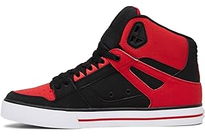 DC Shoes Pure, Scarpe da Ginnastica Uomo, Fiery Red/White/Black, 38.5 EU