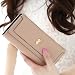 Produktbild Prafa Damen Mädchen Hellpink Geldbörsen Geldbeutel Portemonnaie Brieftasche Kreditkartenetui Wallet Lang Mit Eule