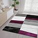 Produktbild VIMODA Wohnzimmer Teppich Modern Geometrisches Muster Meliert in Lila Grau Weiß und Schwarz - ÖKO TEX Zertifiziert, Maße:120 x 170 cm