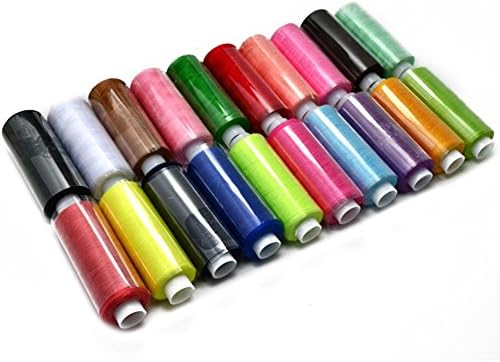 Candoran 24 Spools Mixed Colors Polyester All Purpose Sewing Threads Cones Set Hot