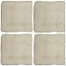 Produktbild 4er Set proheim Outdoor Stuhl-Kissen 40 x 40 x 8 cm wasserabweisendes Sitz-Kissen mit Fleckenschutz stark gepolstertes Weichstuhl-Kissen für Indoor und Outdoor, Farbe:Beige
