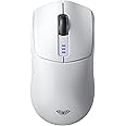 AULA SC580 Wireless Gaming Mouse,Tri-Mode Computer Mouse with 6 Adjustable DPI Levels Up to 12000,Lightweight Gaming Mice,Programmable Buttons,Rechargeable Wireless Mouse for Laptop (White)