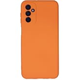 KZY İletişim Samsung Galaxy M52 5G ile uyumlu Kapak İ&ccedil;i Kadife Kamera Korumalı Lansman Silikon Kılıf - Turuncu
