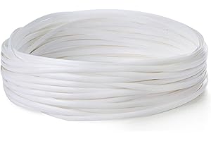 ODSK Polyethylen-Kunststoff, Rattan, synthetisches Korbgeflecht, Reparaturmaterial zum Stricken und Reparieren, Rattanstuhl, Tischkorb (76 m) (weiß)