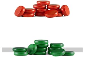 Masters Traditional Games Set of Crokinole disks (12 Red, 12 Green Plus 2 spares)