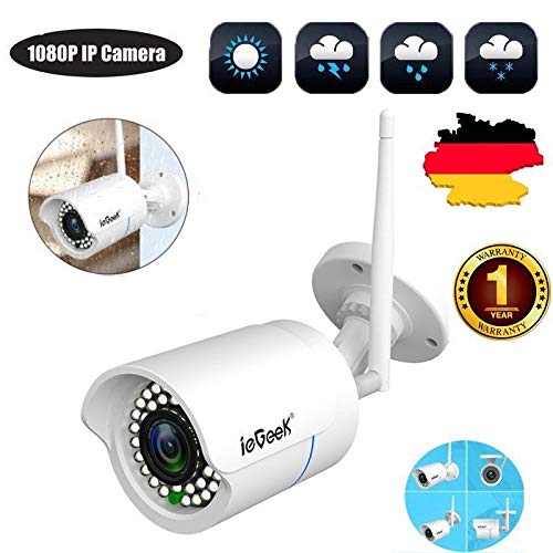 Preisvergleich Produktbild ieGeek 1080P Funk WLAN WiFi IP Netzwerk Camera AUßEN ÜBERWACHUNGSKAMERA