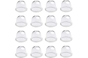 Bymivofun Pack of 16 Primer Bulb Carburettor Oil, 19 mm Primer Bulb Petrol, Fuel Pump Carburettor Primer Piston for Mower Blower, Lawn Trimmer, Trimmer, Chainsaw, Cutter, Hedge