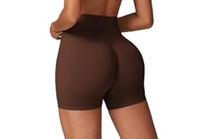 Qmttoae Seamless 4.5" Scrunch Butt Lifting Gym Shorts for Women Booty Workout Shorts Tummy Control Cycling Yoga