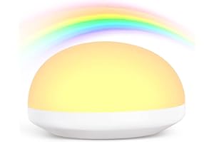 OOWOLF Night Light Baby,7 RGB Colors,LED Touch Control Night Light, Adjustable Brightness,USB Rechargeable Breastfeeding Night Light for Nursery,Kids,Toddler,Newborn
