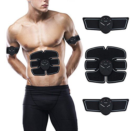 wivarra Elettrostimolatore Muscolare Trainer EMS Tonificante Cintura Addominale Muscle Toner Elettronico per A
